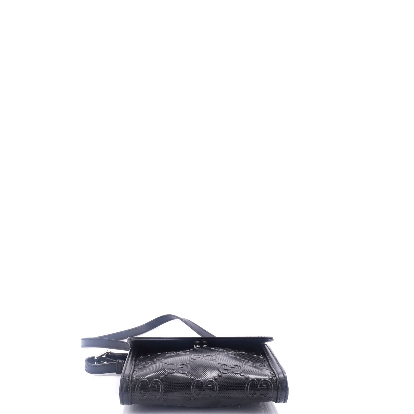 Flap Crossbody Bag GG Embossed Perforated Leather Small