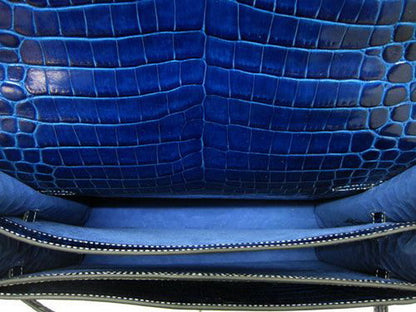 Luxury Hermes Briefcases Unisex Briefcase Blue Handbag