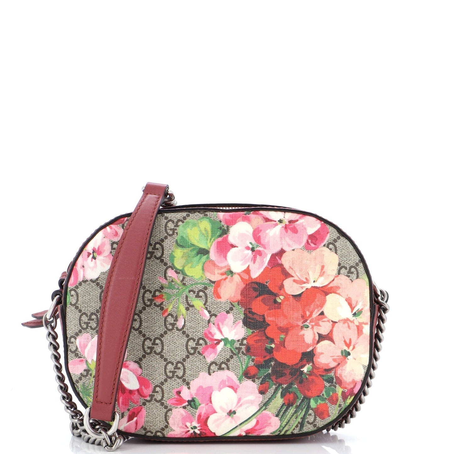 Chain Crossbody Bag Blooms Print GG Coated Canvas Mini
