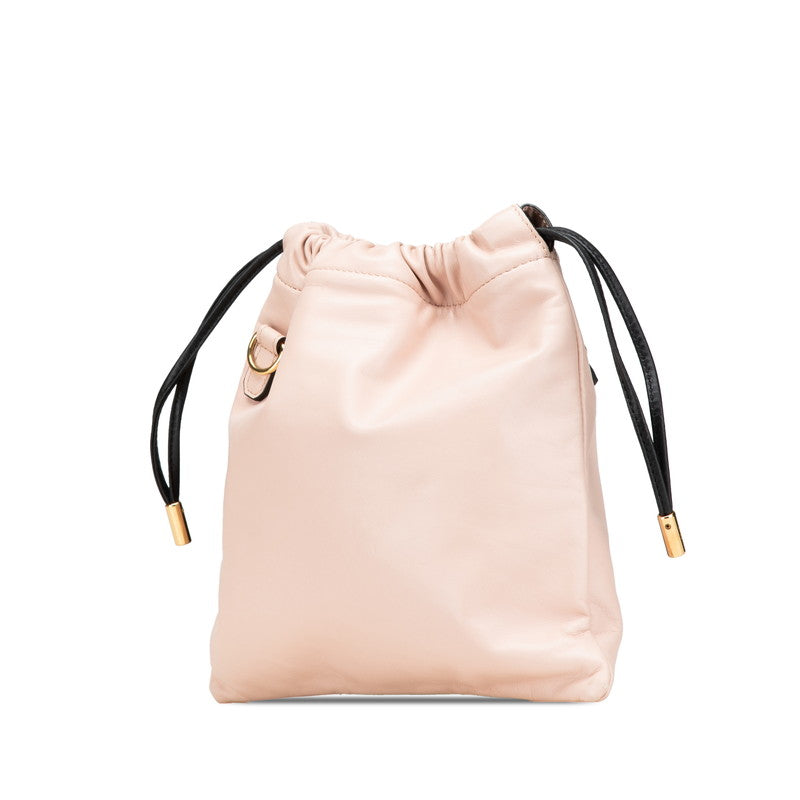 Fendi Slim Clutch Leather Shoulder Bag