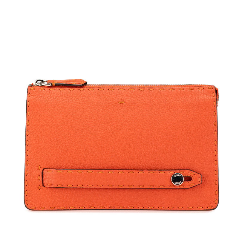 Fendi Selleria Leather Clutch Bag