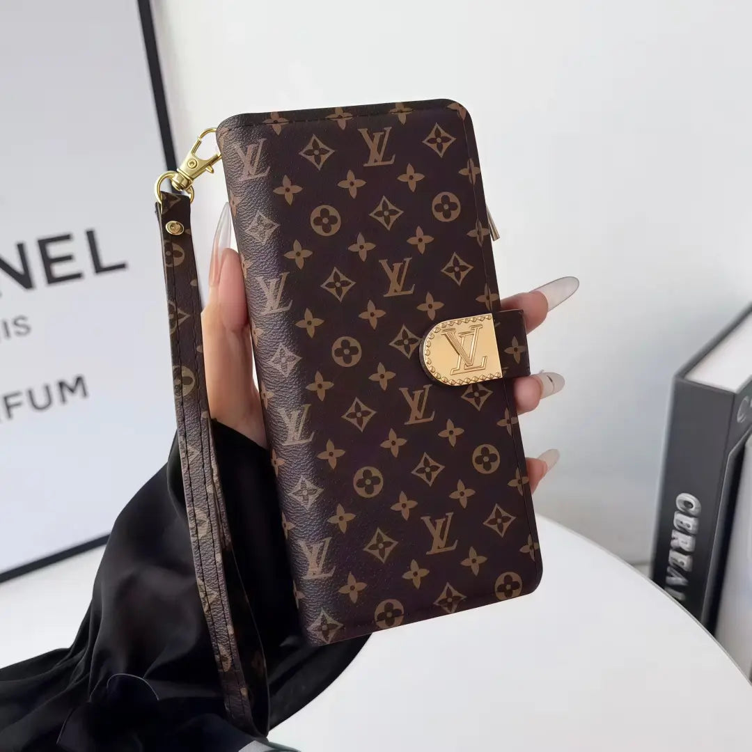 Classic Monogram Leather iPhone Wallet Case