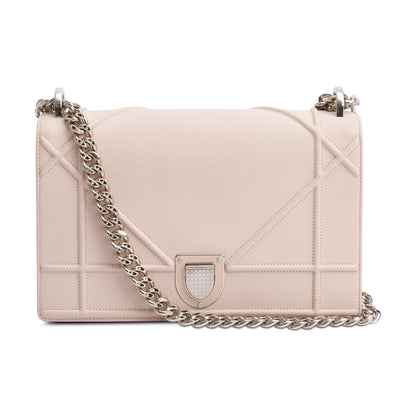 Christian Dior Pink Calfskin Leather Medium Diorama Flap Bag
