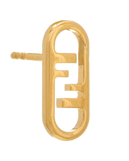 Fendi Set Of 3 O'lock Earrings, Brown