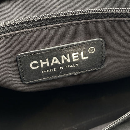Chanel Black Pebbled Leather Executive Tote Bag Handbag 2000S
