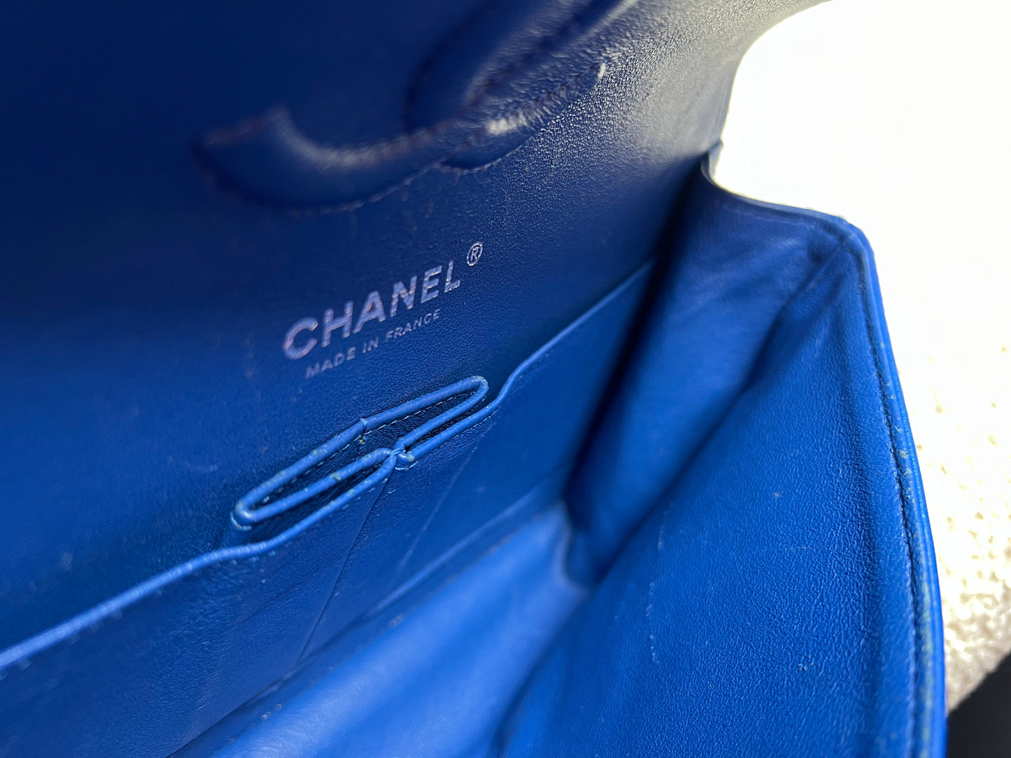 Chanel Medium Classic Flap in Cobalt Blue Lambskin with silver hardware (RRP £9090)