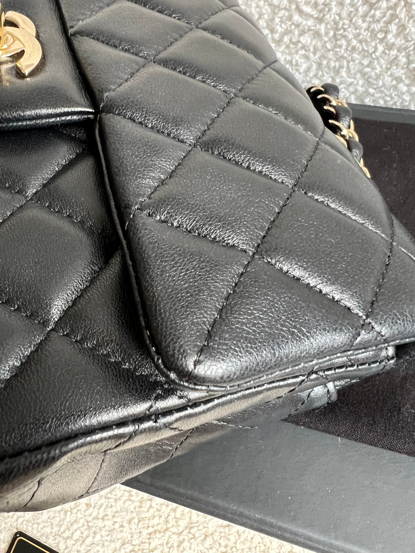 Chanel Mini Rectangular Classic Flap in Black Lambskin (RRP £4,390)