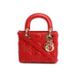 Christian Dior Red Cannage Leather Mini Lady Dior Bag