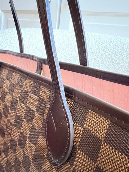 Louis Vuitton Neverfull MM Damier Ebene Rose Ballerine (RRP £1430)