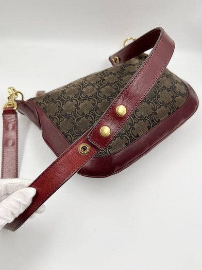 Vintage Celine Triomphe Canvas Crossbody Bag