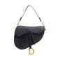 Christian Dior 2020 Black Grained Calfskin Leather Saddle Bag
