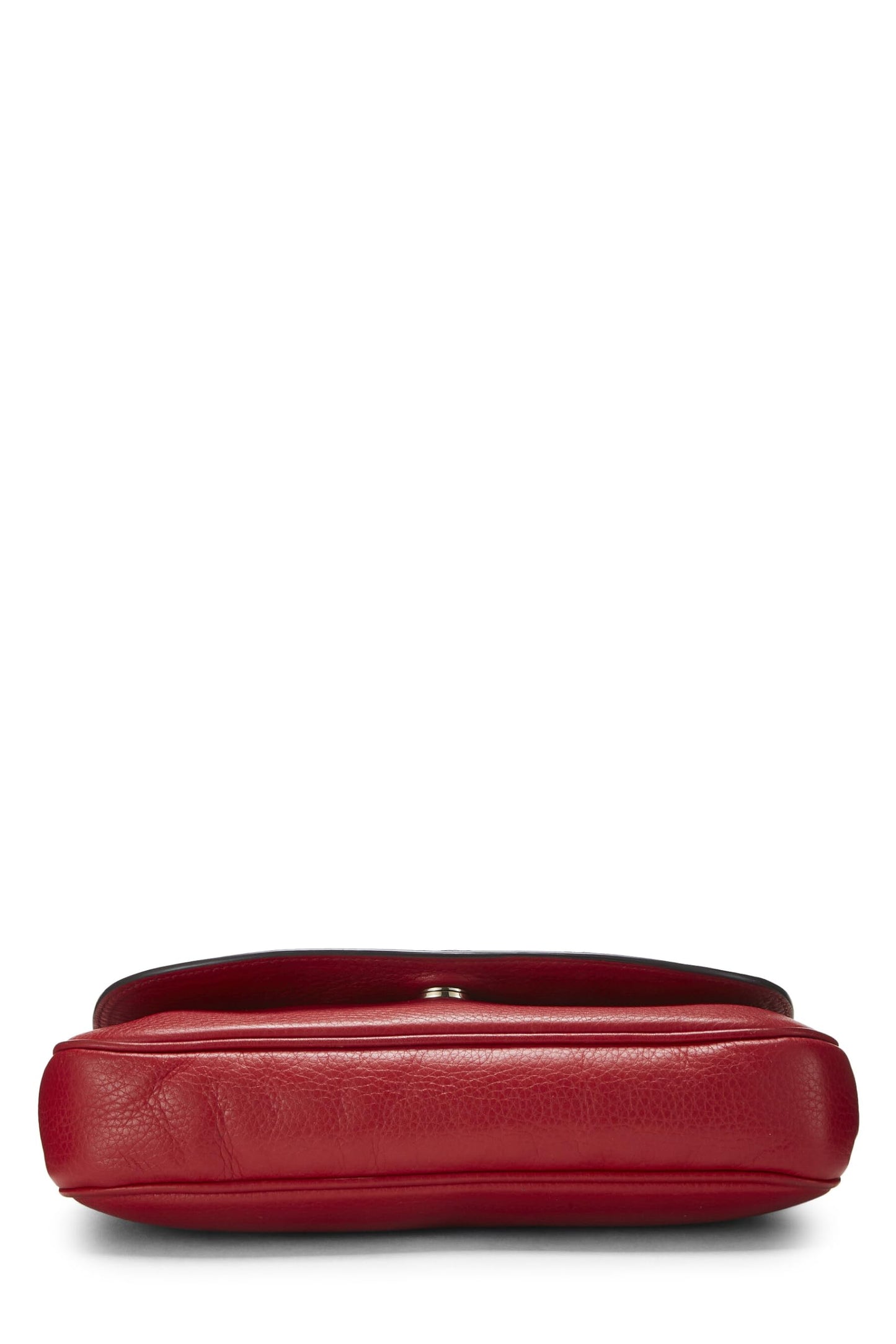 Gucci,  Red Grained Leather Soho Chain Flap Crossbody, Red