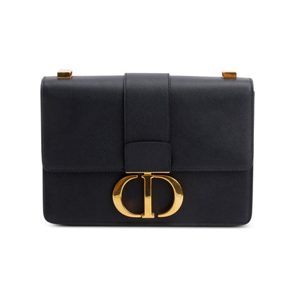 Christian Dior Black Leather Medium 30 Montaigne Bag