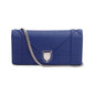 Christian Dior Blue Grained Calfskin Leather Diorama Croisiere Wallet on Chain