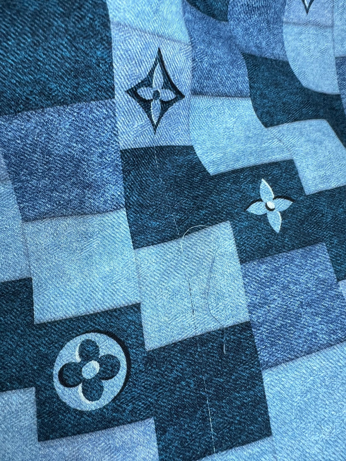 Louis Vuitton Monogram Denim Check Shawl (RRP £550)