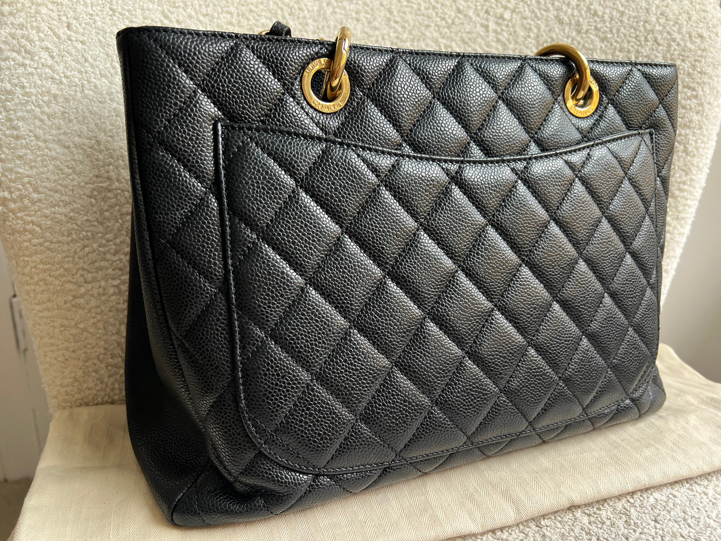 Chanel Black Caviar Grand Shopper Tote Gold Hardware (GST)