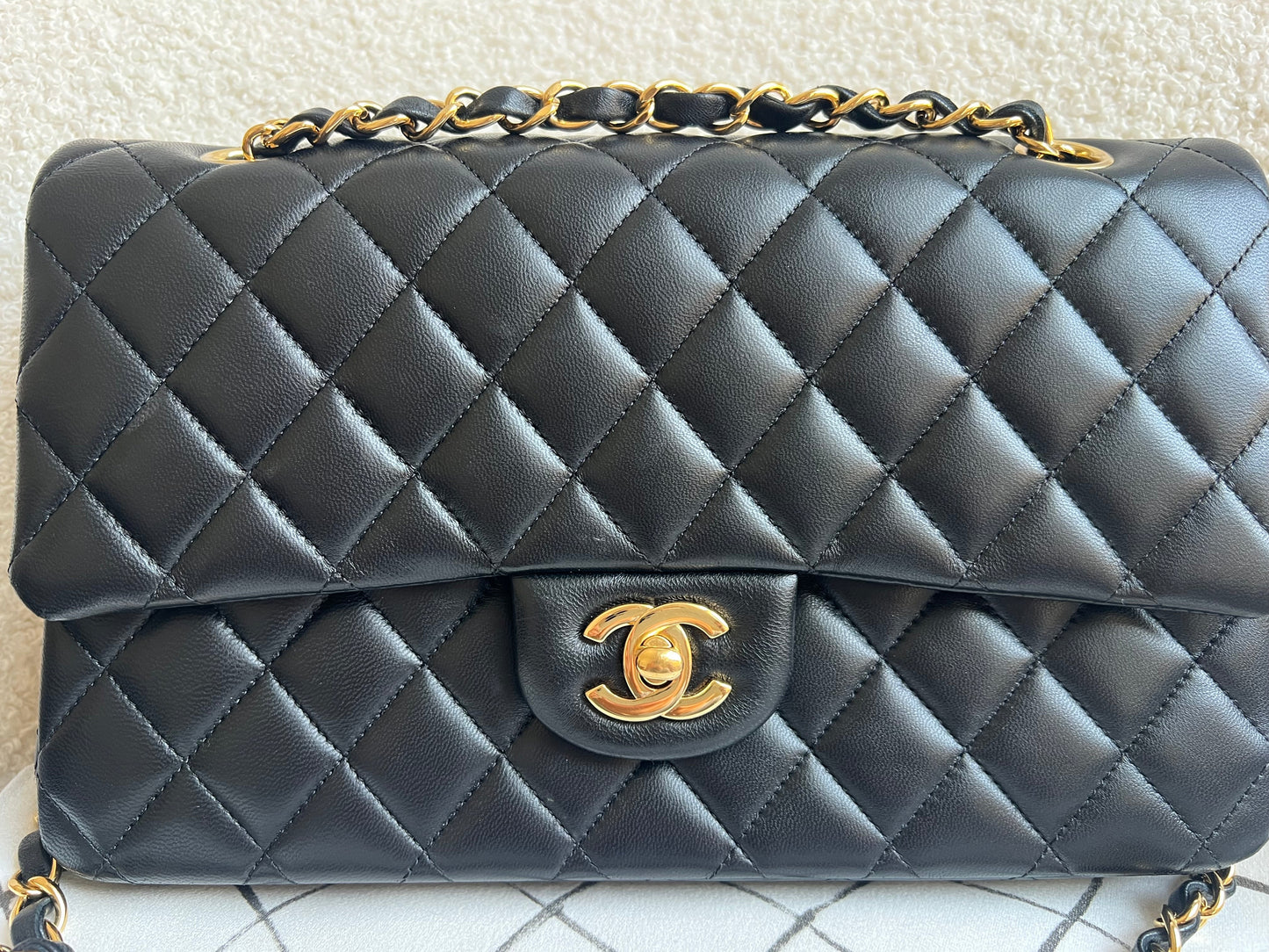 Chanel Medium Classic Flap in Black Lambskin Gold hardware (RRP £9090)