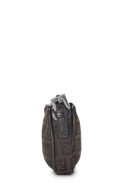 Fendi,  Brown Zucchino Canvas Crossbody Mini, Brown