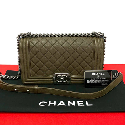 Chanel Boy Leather Shoulder Bag Style 7