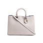Christian Dior Ivory Calfskin Leather Large Diorissimo Tote