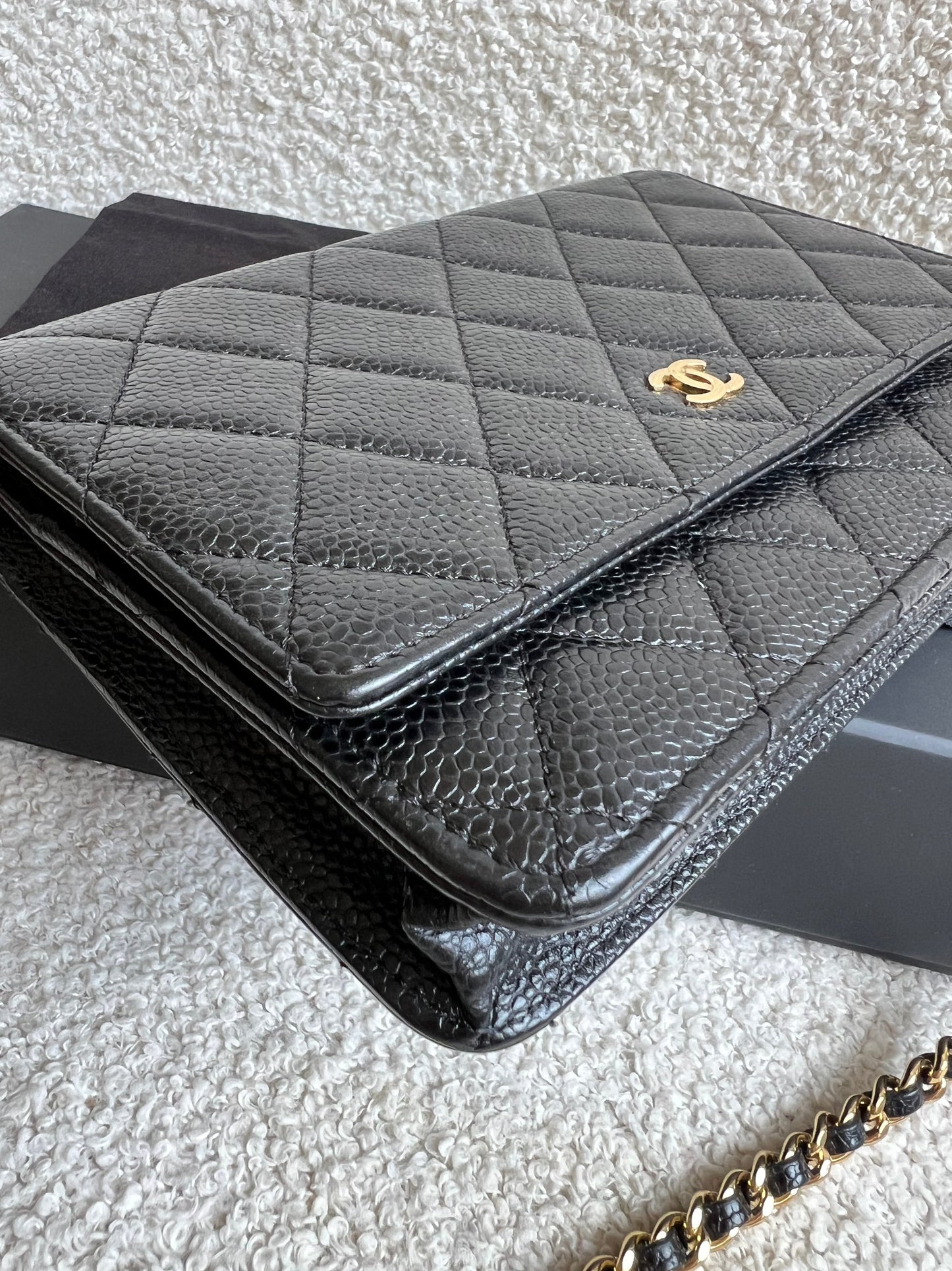 Chanel Black Caviar Wallet on Chain (RRP £2,930)