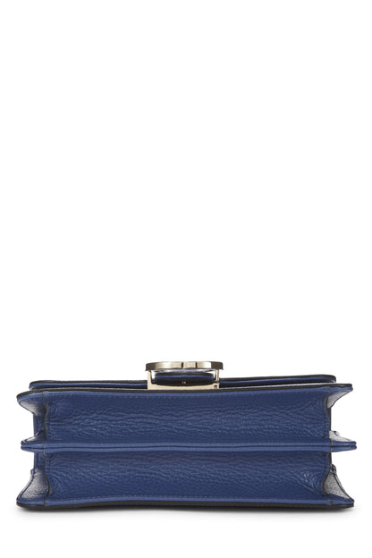 Gucci,  Blue Leather Interlocking Crossbody Small, Blue