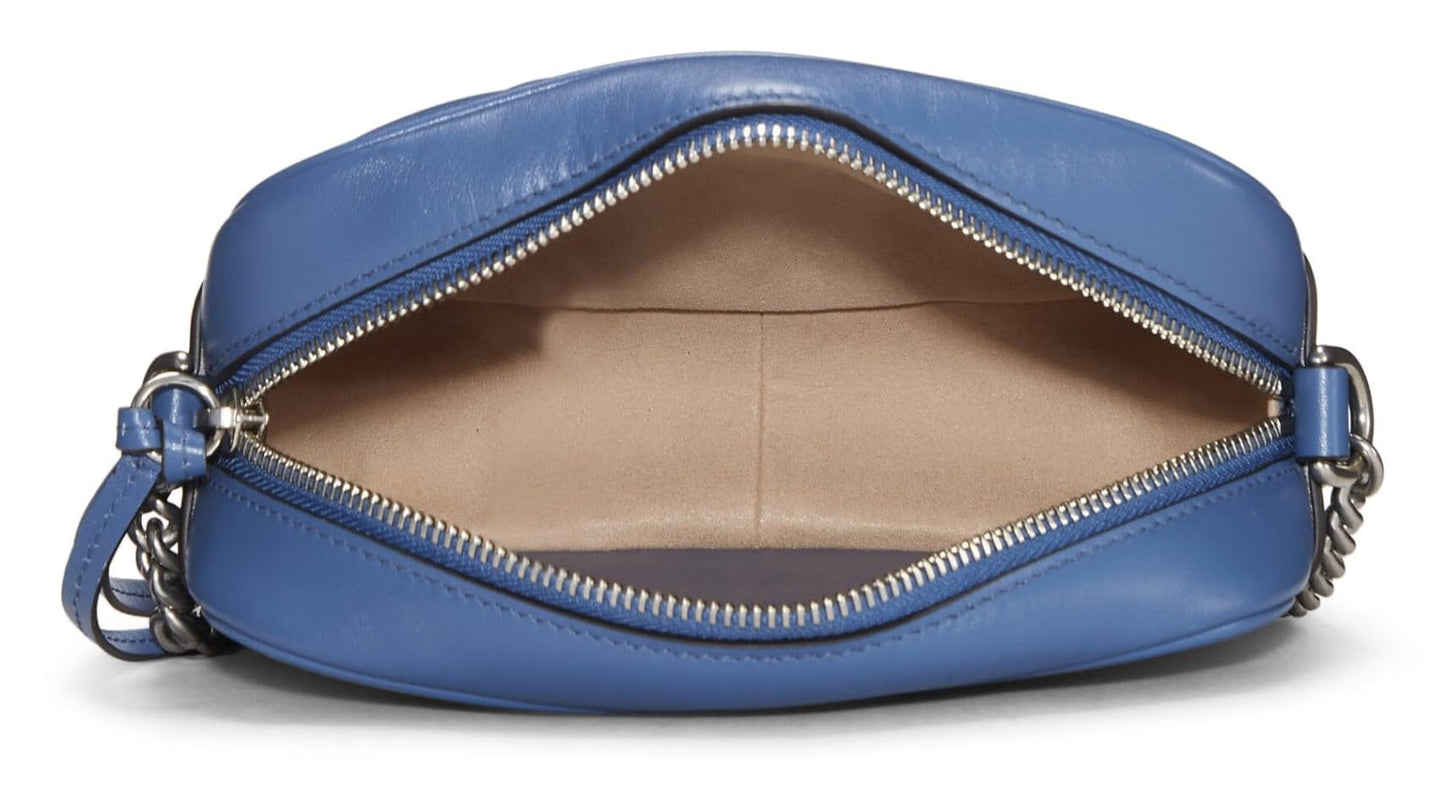 Gucci,  Blue GG Marmont Crossbody Mini, Blue