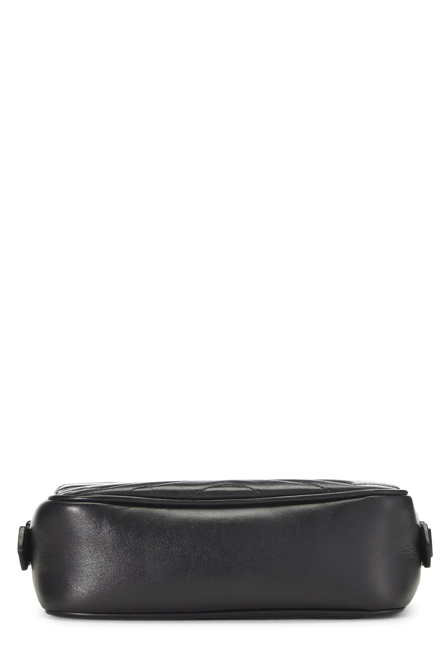 Gucci,  Black Leather GG Marmont Crossbody Mini, Black