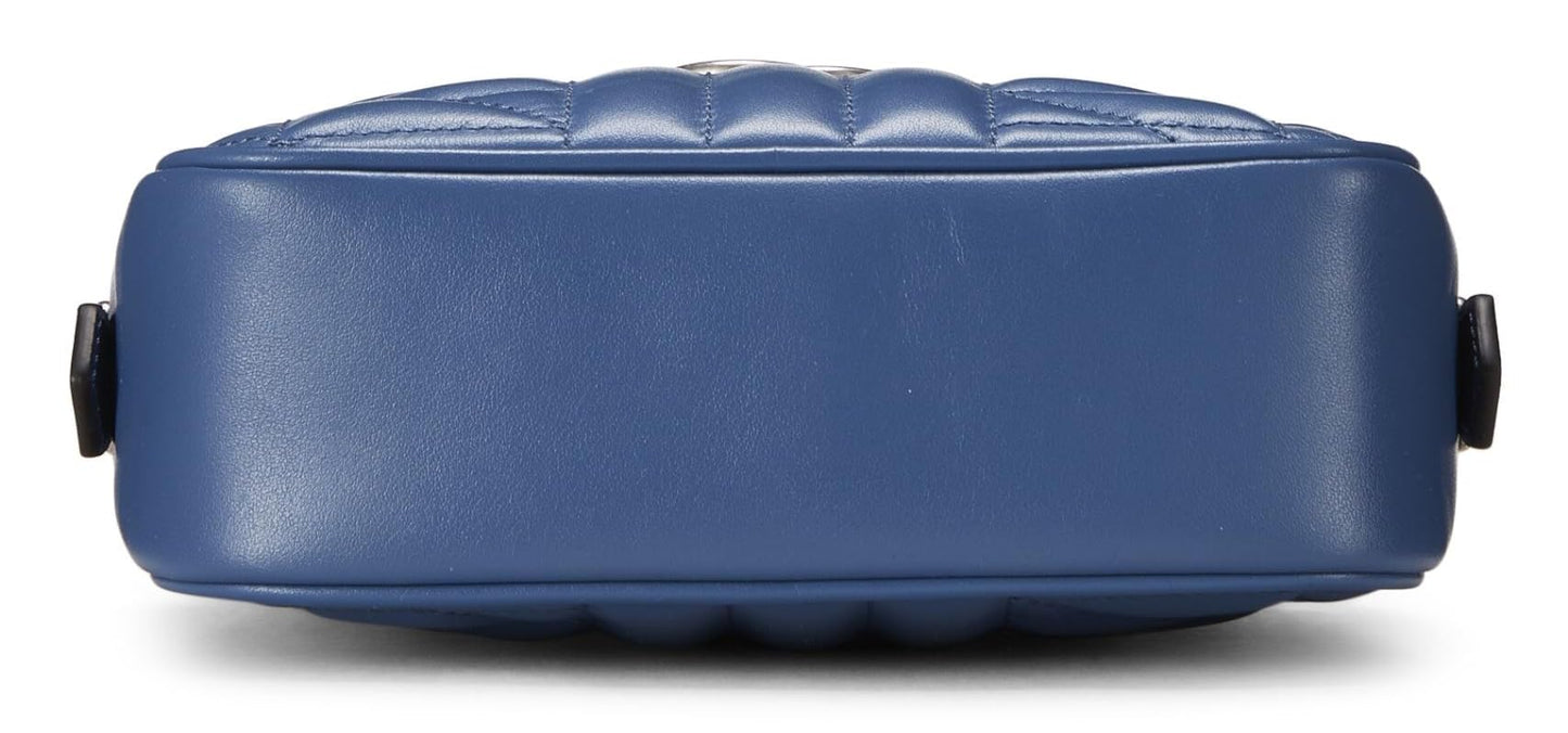 Gucci,  Blue GG Marmont Crossbody Mini, Blue