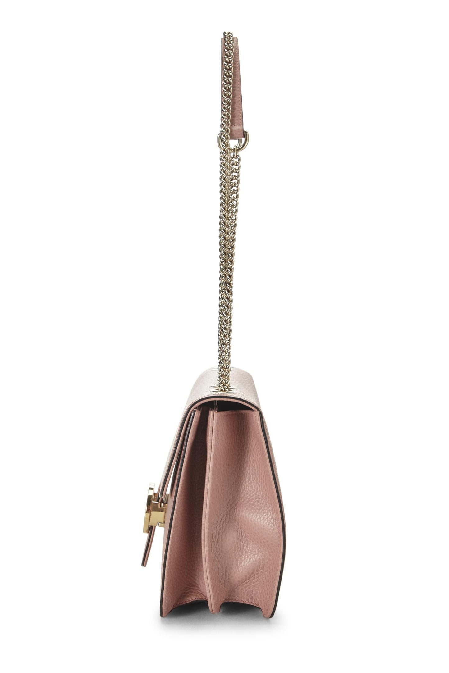 Gucci,  Pink Leather Interlocking GG Crossbody Bag, Pink