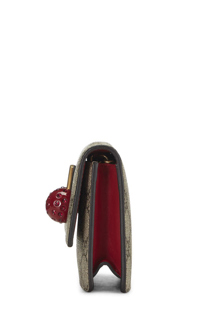Gucci,  Original GG Supreme Coated Canvas Cherry Crossbody Mini, Red