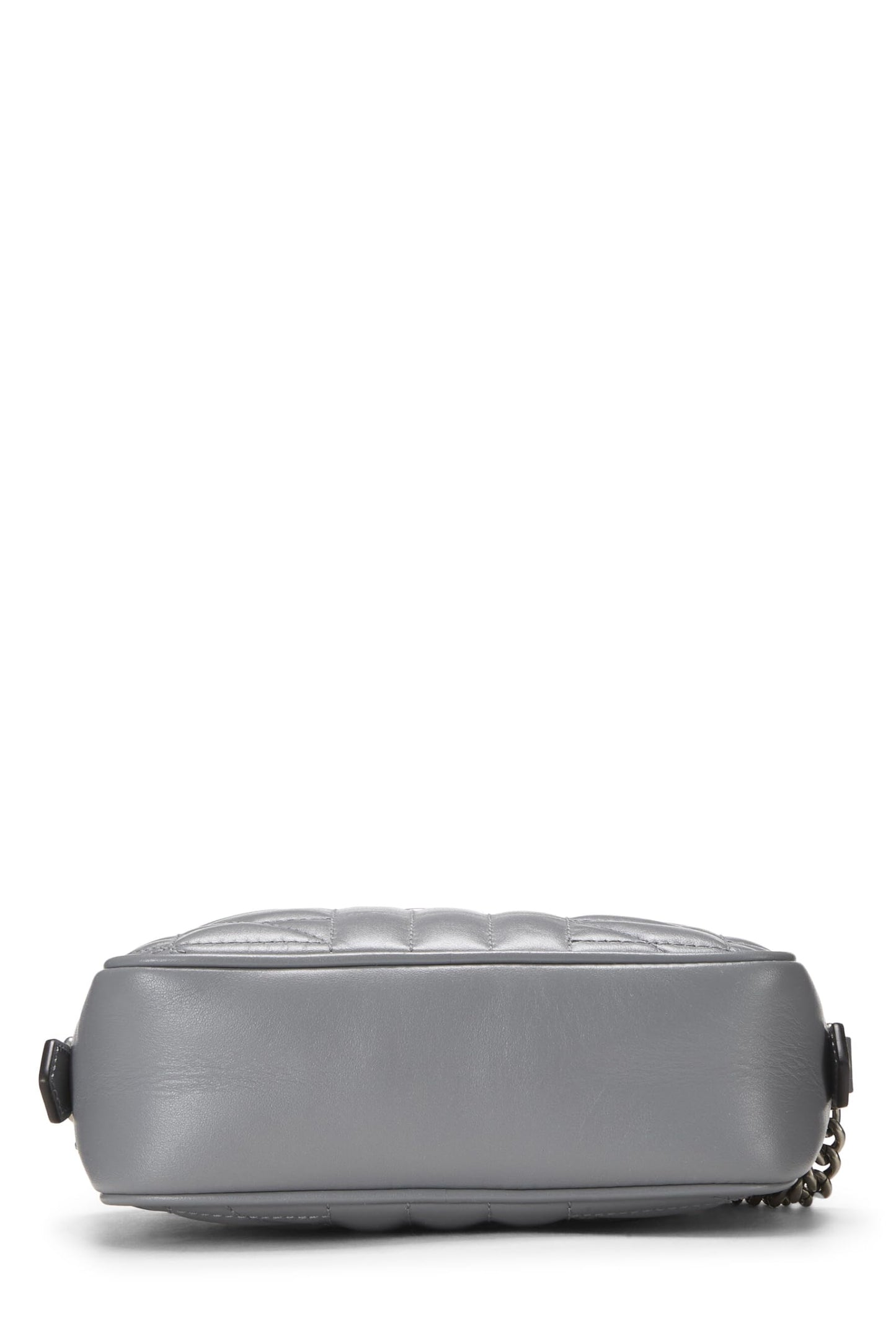 Gucci,  Grey Leather GG Marmont Crossbody Mini, Grey