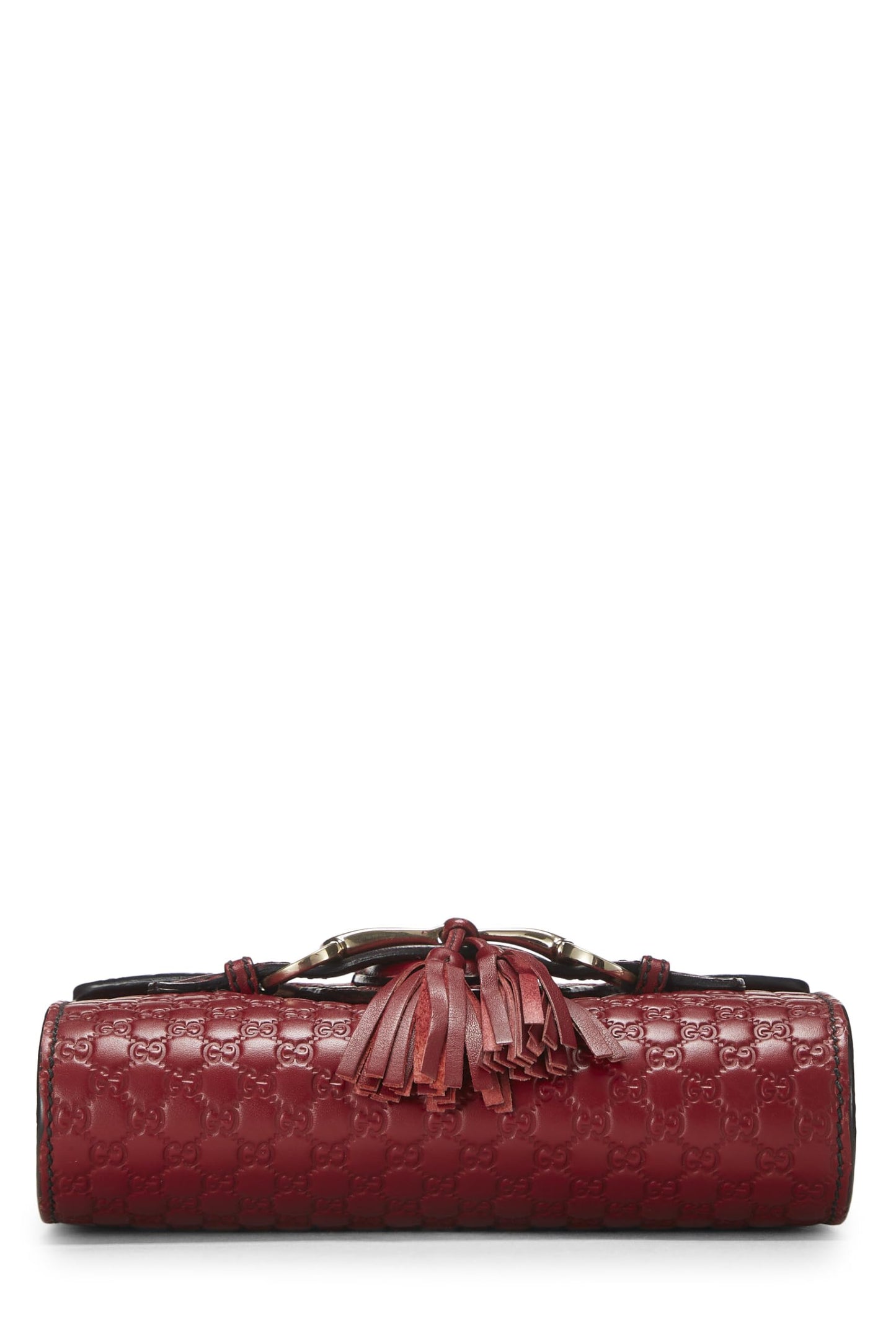 Gucci,  Red Microguccissima Leather Emily Chain Crossbody Bag, Red