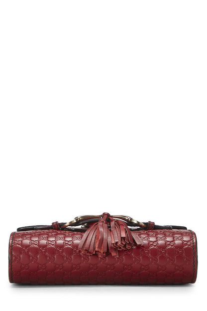 Gucci,  Red Microguccissima Leather Emily Chain Crossbody Bag, Red