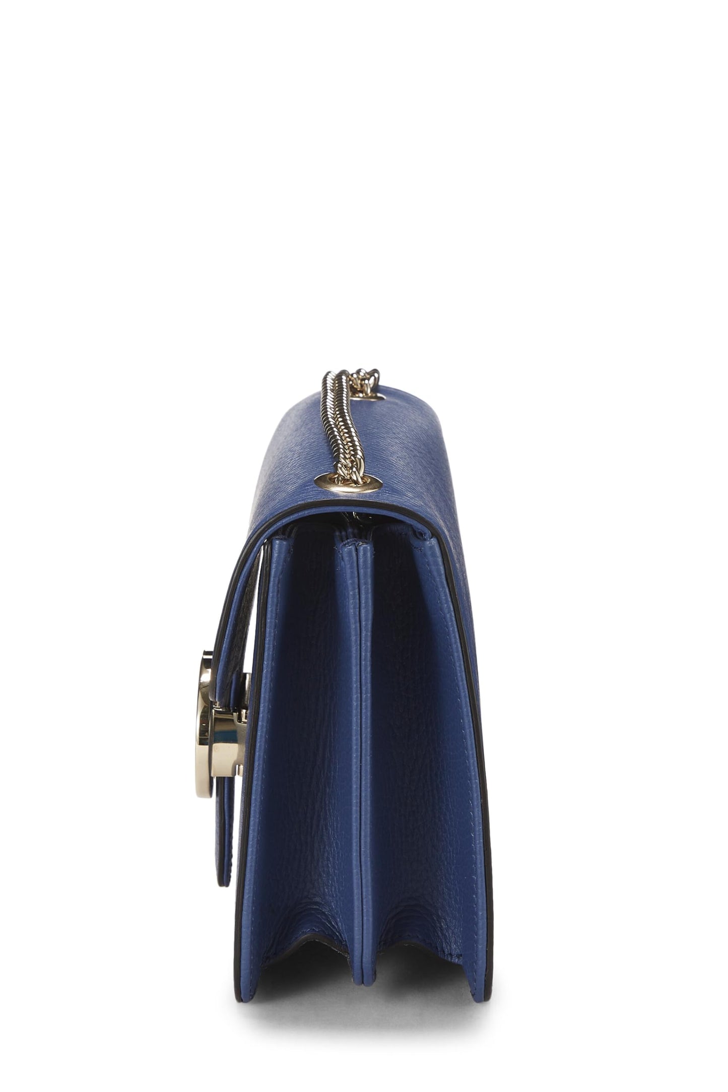 Gucci,  Blue Leather Interlocking Crossbody Small, Blue