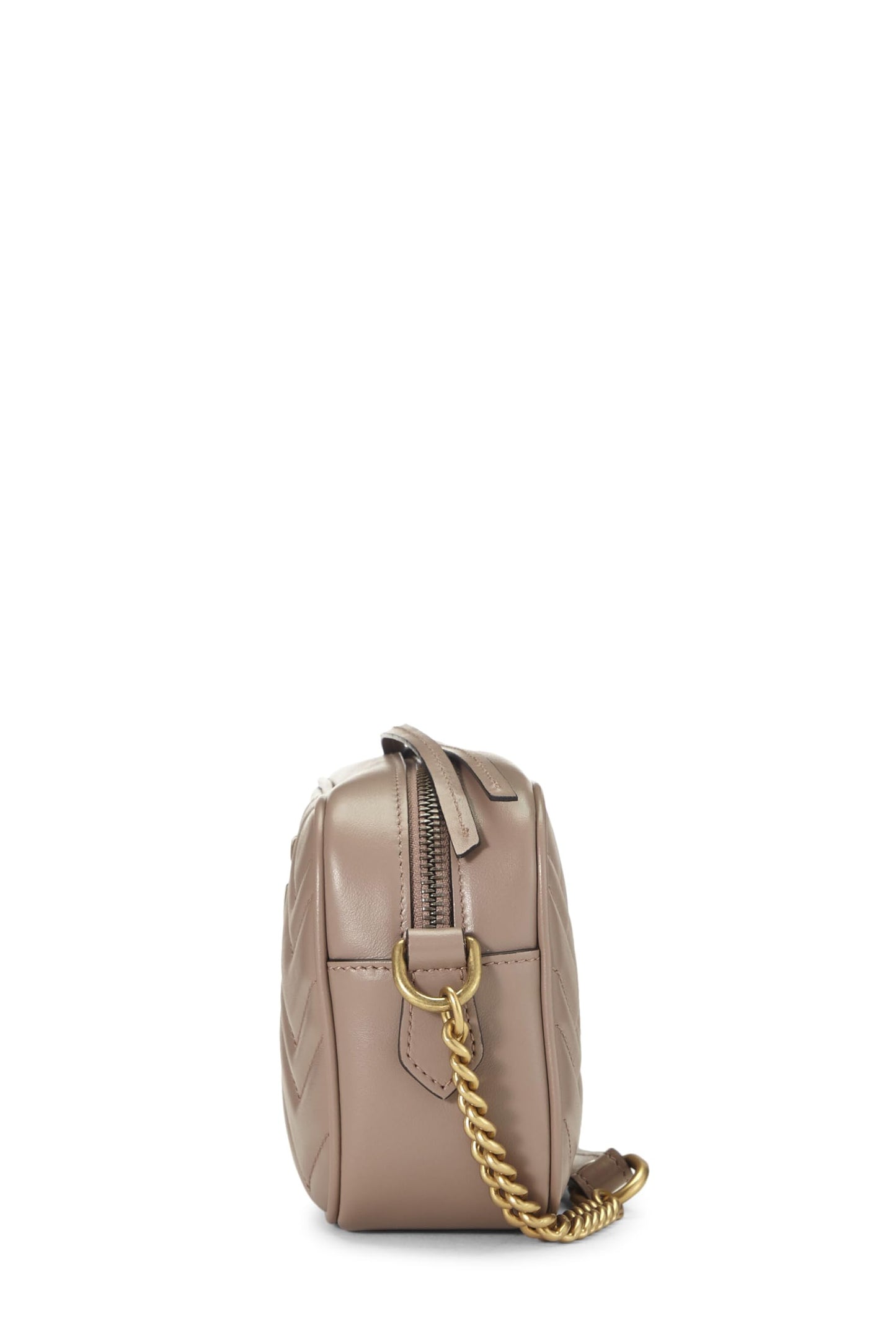 Gucci,  Pink Leather GG Marmont Crossbody Bag Small, Pink