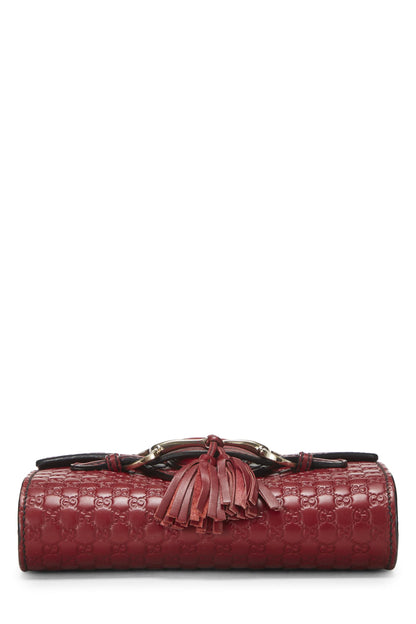 Gucci,  Pink Microguccissima Leather Emily Chain Crossbody Bag, Red