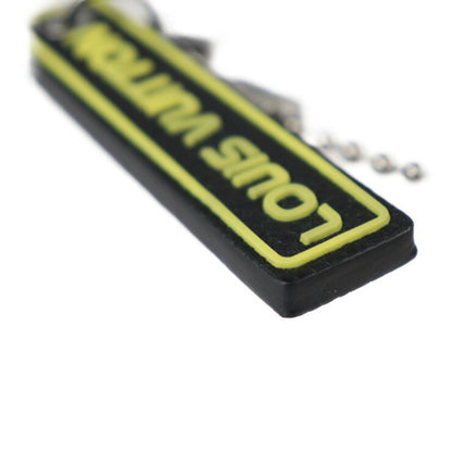 Louis Vuitton  yellow Leather Keyring