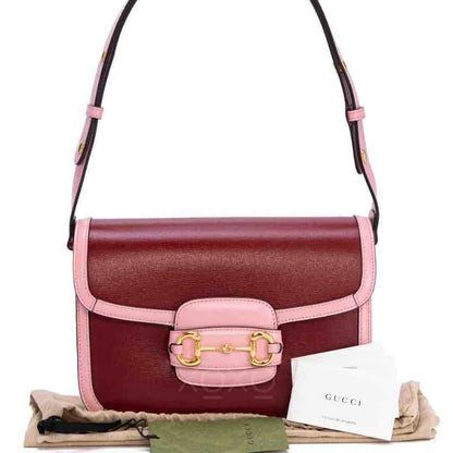 Gucci Horsebit 1955 Shoulder Bag, Red Calfskin, Small