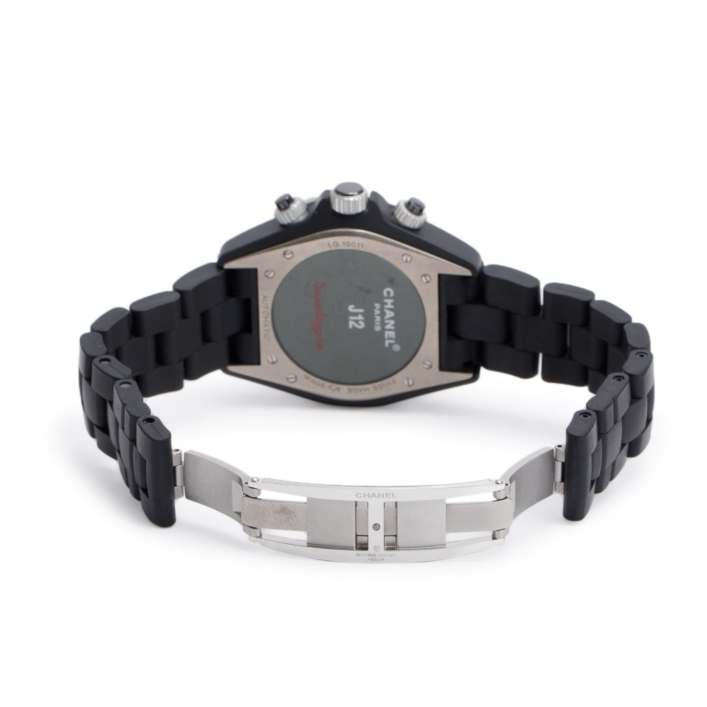 Chanel Titanium & Black Ceramic J12 41 MM Automatic Chronograph Watch w/ Box & Papers
