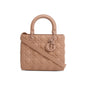 Christian Dior 2020 Blush Ultramatte Cannage Leather Medium Lady Dior Bag