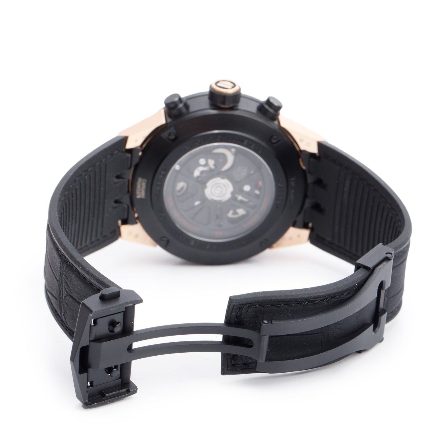 Tag Heuer 18k Rose Gold, Black Titanium & Ceramic Carrera 45 MM Automatic Chronograph Tourbillon Watch CAR5A5U w/ Box & Papers