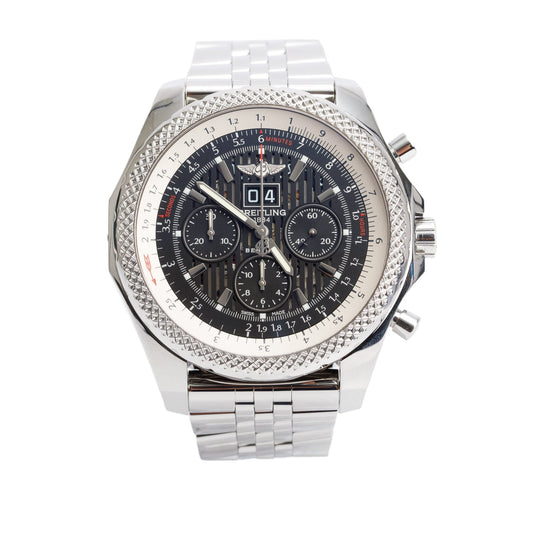 Breitling Stainless Steel Bently 6.75 49 MM Automatic Chronograph Watch A44364 w/ Box & Papers