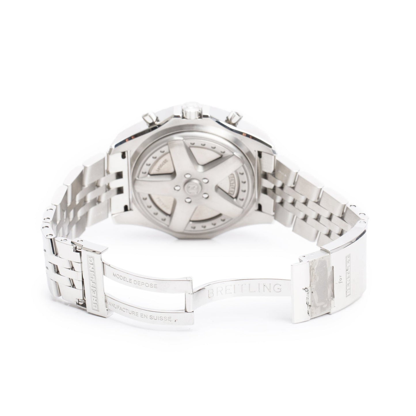 Breitling Stainless Steel Bently 6.75 49 MM Automatic Chronograph Watch A44364 w/ Box & Papers