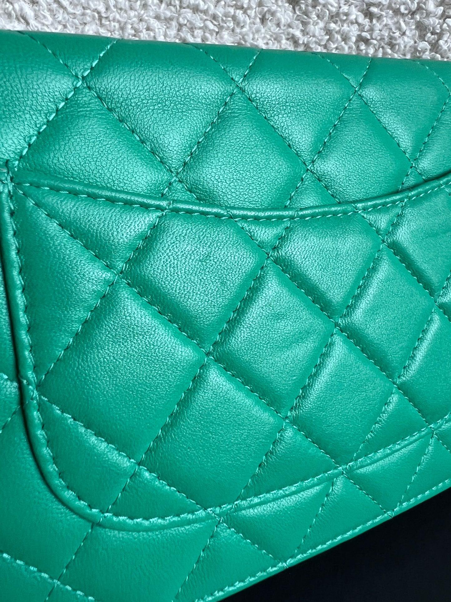 Chanel Turquoise Lambskin Wallet on Chain (RRP £2,930)
