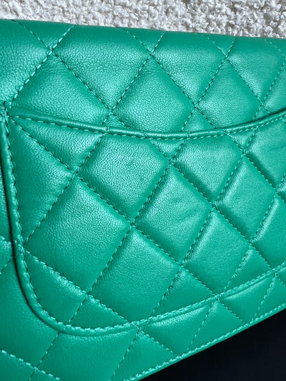 Chanel Turquoise Lambskin Wallet on Chain (RRP £2,930)