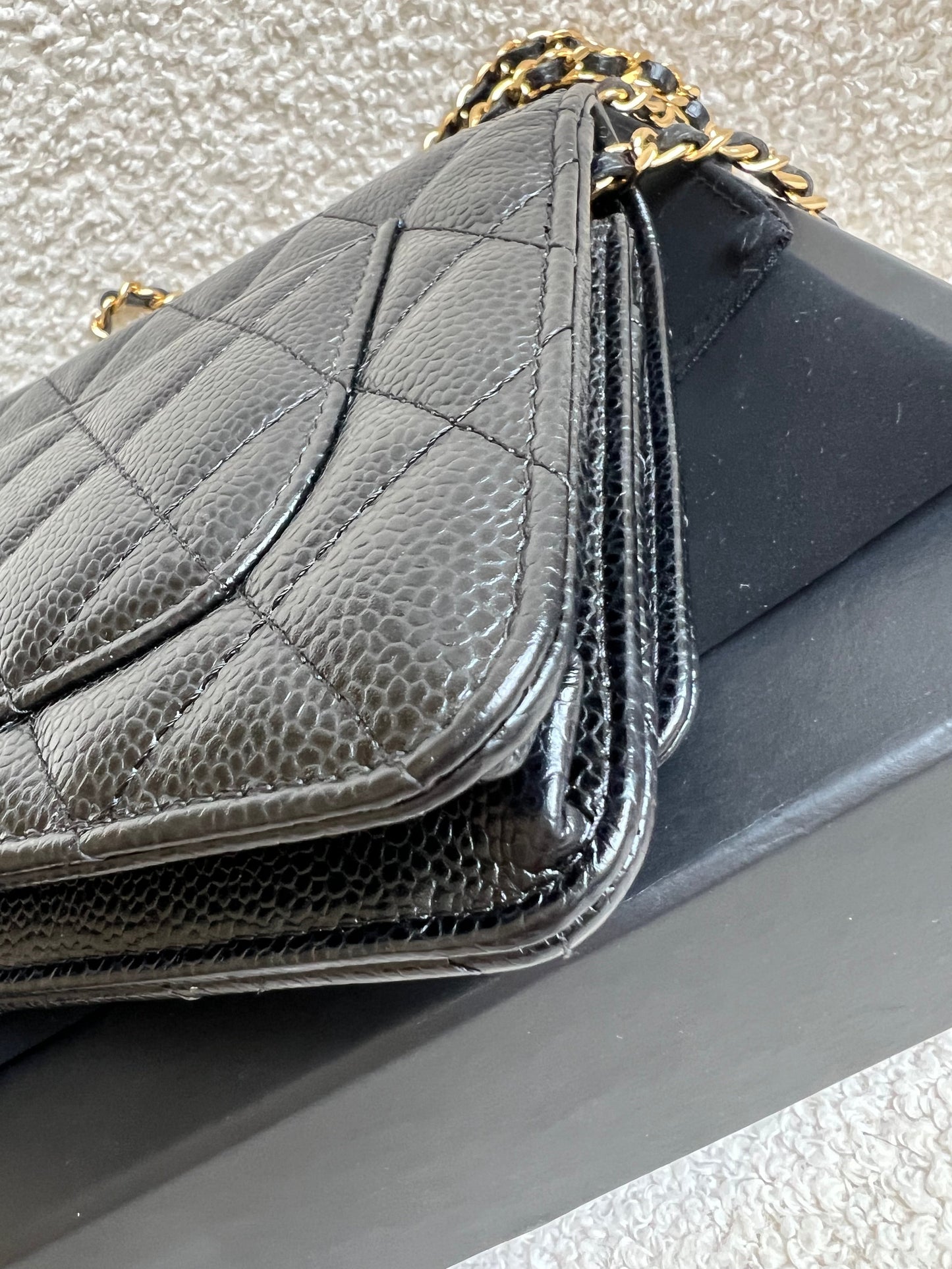 Chanel Black Caviar Wallet on Chain (RRP £2,930)