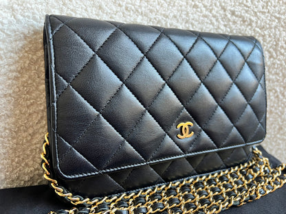 Chanel Wallet on Chain in Black Lambskin Gold Hardware (RRP £2,930)