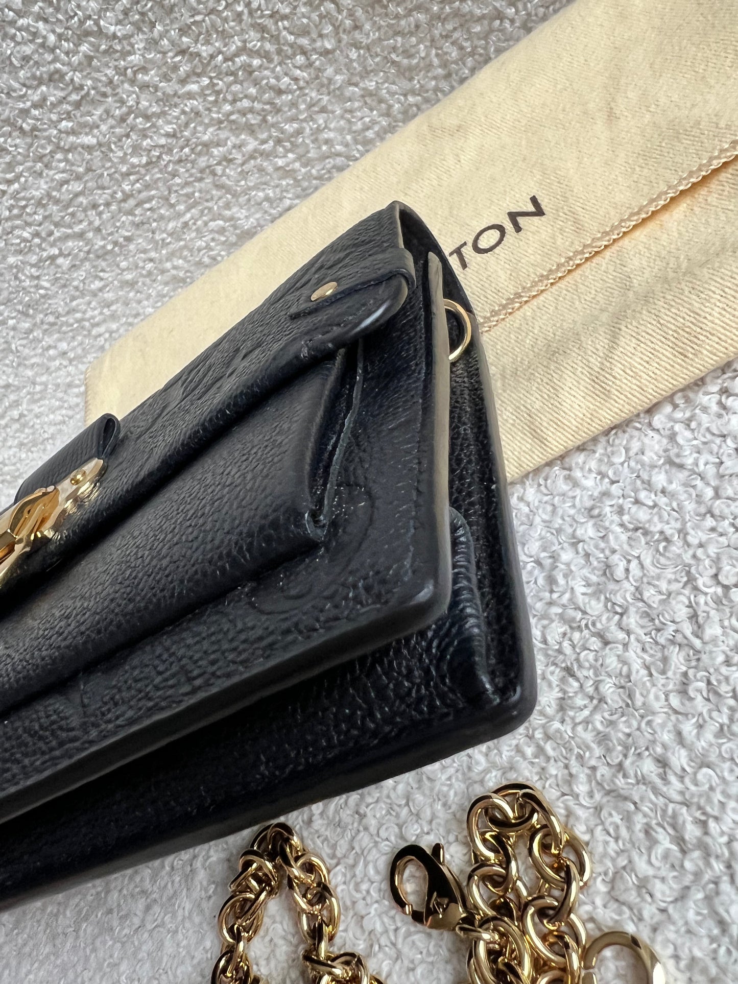 Louis Vuitton Black Empreinte Vavin Chain Wallet (RRP £1430)