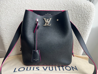 Louis Vuitton Lockme Bucket Bag in Black and Pink (RRP £2050)